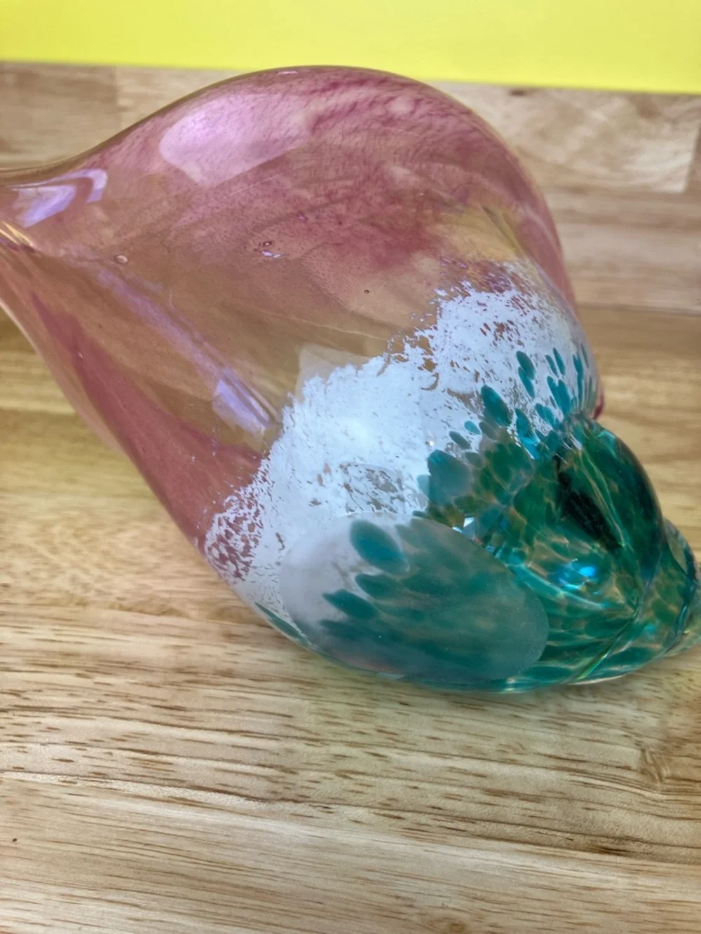 Blown Glass Conch Shell Beach Decor Candy Dish